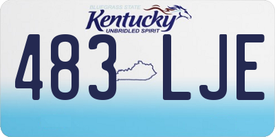 KY license plate 483LJE