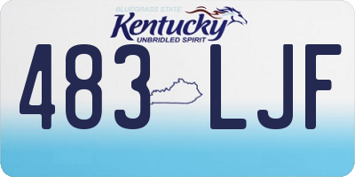 KY license plate 483LJF