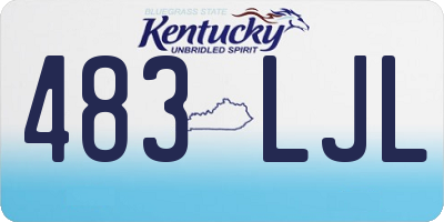 KY license plate 483LJL