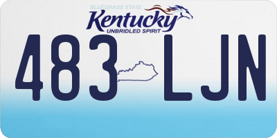 KY license plate 483LJN