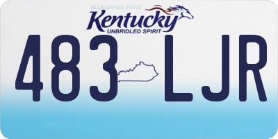 KY license plate 483LJR