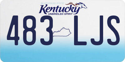 KY license plate 483LJS