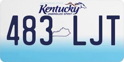 KY license plate 483LJT