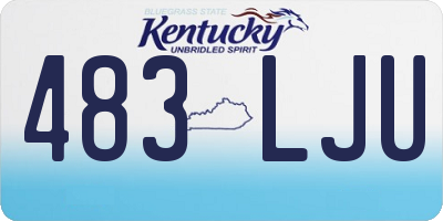KY license plate 483LJU