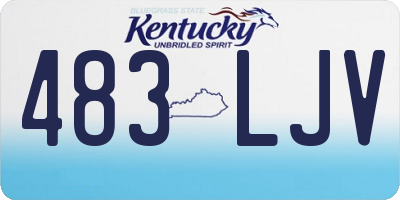 KY license plate 483LJV