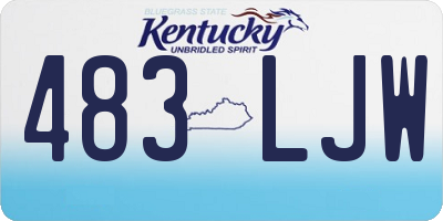 KY license plate 483LJW