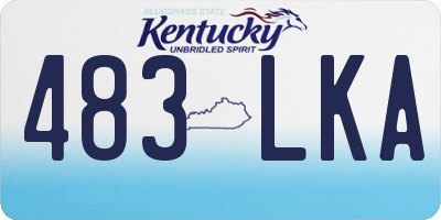 KY license plate 483LKA