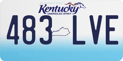 KY license plate 483LVE
