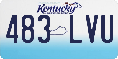 KY license plate 483LVU