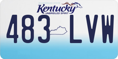 KY license plate 483LVW