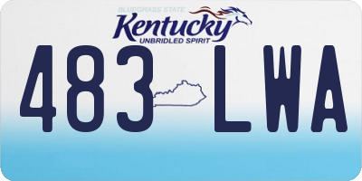 KY license plate 483LWA