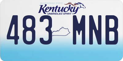 KY license plate 483MNB