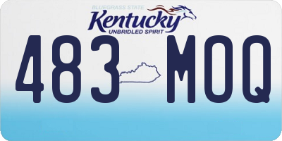 KY license plate 483MOQ