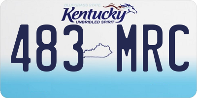 KY license plate 483MRC