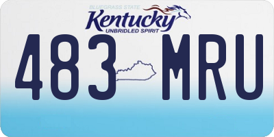 KY license plate 483MRU