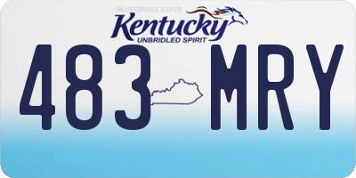 KY license plate 483MRY