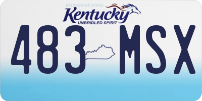 KY license plate 483MSX