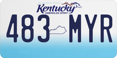 KY license plate 483MYR