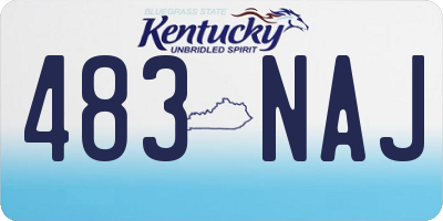 KY license plate 483NAJ
