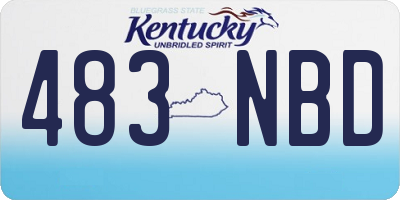 KY license plate 483NBD