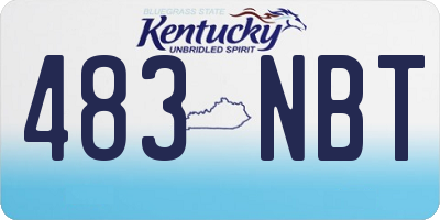 KY license plate 483NBT