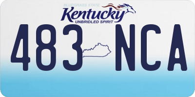 KY license plate 483NCA