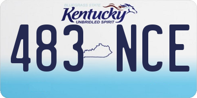 KY license plate 483NCE