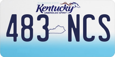 KY license plate 483NCS