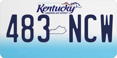 KY license plate 483NCW