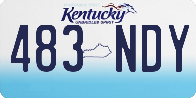 KY license plate 483NDY