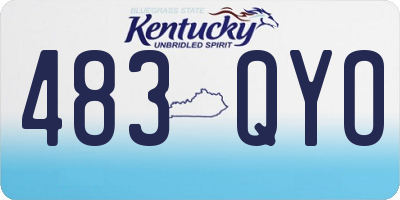 KY license plate 483QYO