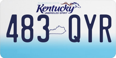KY license plate 483QYR