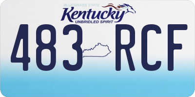 KY license plate 483RCF