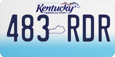 KY license plate 483RDR