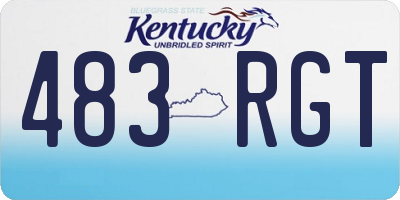 KY license plate 483RGT