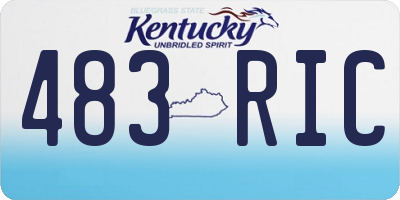 KY license plate 483RIC