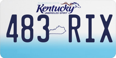 KY license plate 483RIX