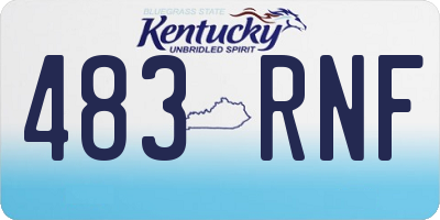 KY license plate 483RNF