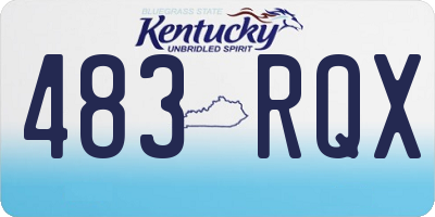 KY license plate 483RQX