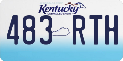 KY license plate 483RTH