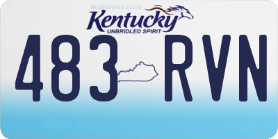 KY license plate 483RVN