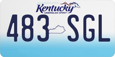 KY license plate 483SGL