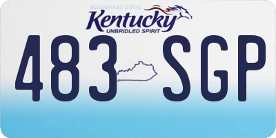 KY license plate 483SGP
