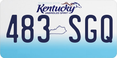 KY license plate 483SGQ
