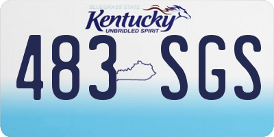 KY license plate 483SGS