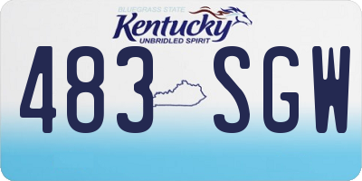 KY license plate 483SGW