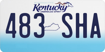 KY license plate 483SHA