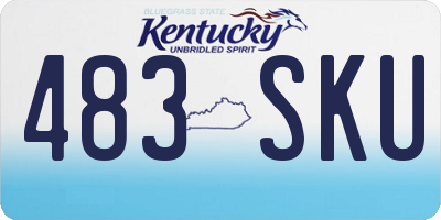 KY license plate 483SKU