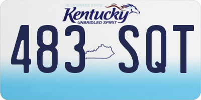 KY license plate 483SQT