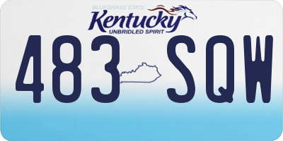 KY license plate 483SQW